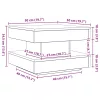 Fehér dohányzóasztal 360 fokban forgatható 50x50x34,5 cm