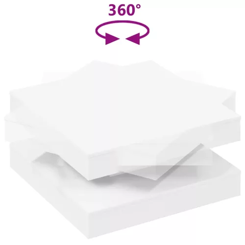 Fehér dohányzóasztal 360 fokban forgatható 70x70x34,5 cm