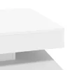 Fehér dohányzóasztal 360 fokban forgatható 70x70x34,5 cm