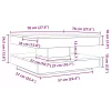 Fehér dohányzóasztal 360 fokban forgatható 70x70x34,5 cm