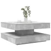 Betonszürke dohányzóasztal 360 fokban forgatható 70x70x34,5 cm
