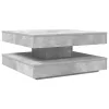 Betonszürke dohányzóasztal 360 fokban forgatható 70x70x34,5 cm