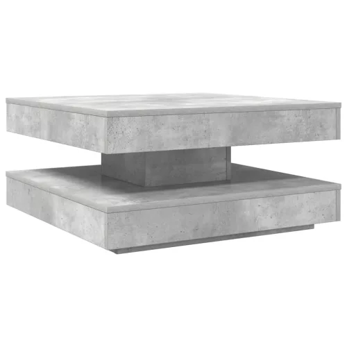 Betonszürke dohányzóasztal 360 fokban forgatható 70x70x34,5 cm