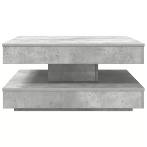 Betonszürke dohányzóasztal 360 fokban forgatható 70x70x34,5 cm