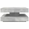 Betonszürke dohányzóasztal 360 fokban forgatható 70x70x34,5 cm
