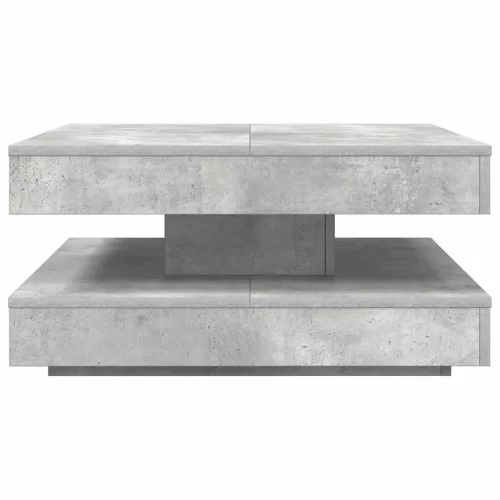 Betonszürke dohányzóasztal 360 fokban forgatható 70x70x34,5 cm