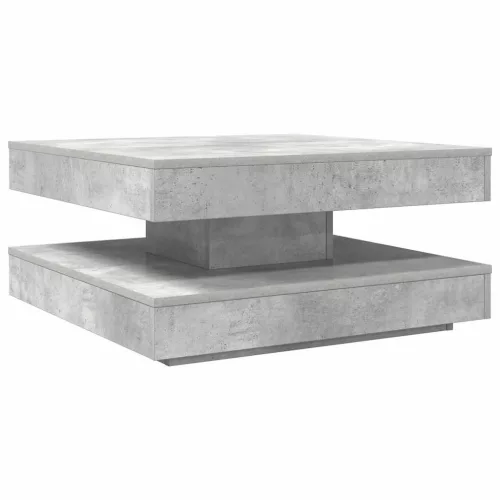 Betonszürke dohányzóasztal 360 fokban forgatható 70x70x34,5 cm