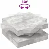 Betonszürke dohányzóasztal 360 fokban forgatható 70x70x34,5 cm