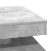 Betonszürke dohányzóasztal 360 fokban forgatható 70x70x34,5 cm