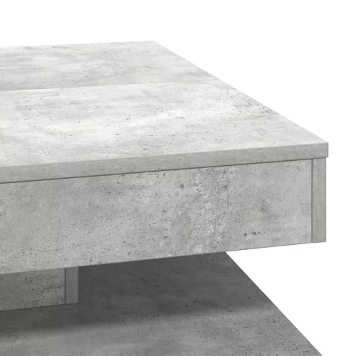 Betonszürke dohányzóasztal 360 fokban forgatható 70x70x34,5 cm