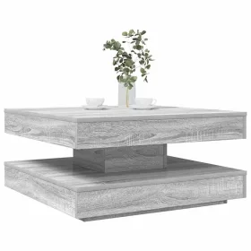   Szürke sonoma dohányzóasztal 360 fokban forgatható 70x70x34,5cm