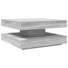 Szürke sonoma dohányzóasztal 360 fokban forgatható 70x70x34,5cm