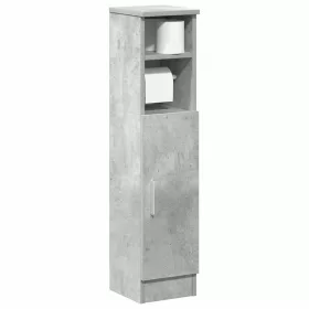   Betonszürke fürdőszobaszekrény tekercstartóval 20,5x22x90 cm