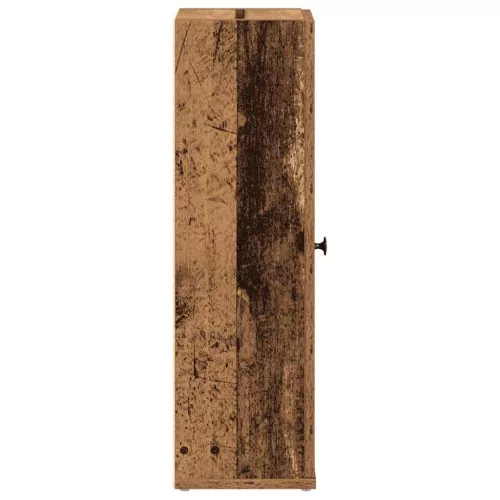 Antik fa színű fürdőszobaszekrény tekercstartóval 20,5x22x72 cm