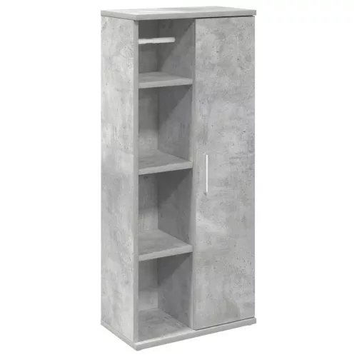 Betonszürke fürdőszobaszekrény tekercstartóval 39x22x90 cm