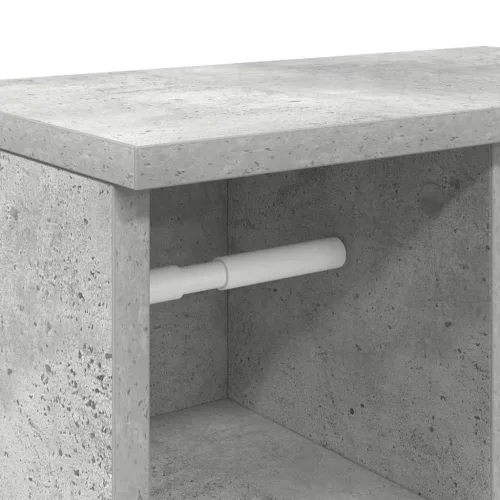 Betonszürke fürdőszobaszekrény tekercstartóval 39x22x90 cm