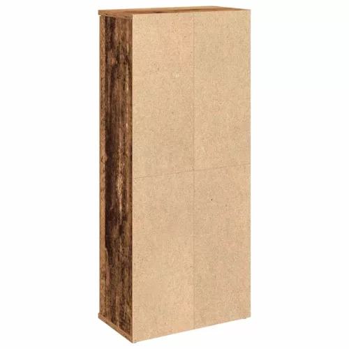 Antik fa színű fürdőszobaszekrény tekercstartóval 39x22x90 cm