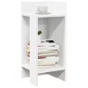 2 db fehér kisasztal polccal 25,5 x 27 x 60 cm