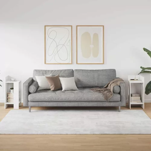 2 db fehér kisasztal polccal 25,5 x 27 x 60 cm