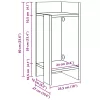 2 db fehér kisasztal polccal 25,5 x 27 x 60 cm