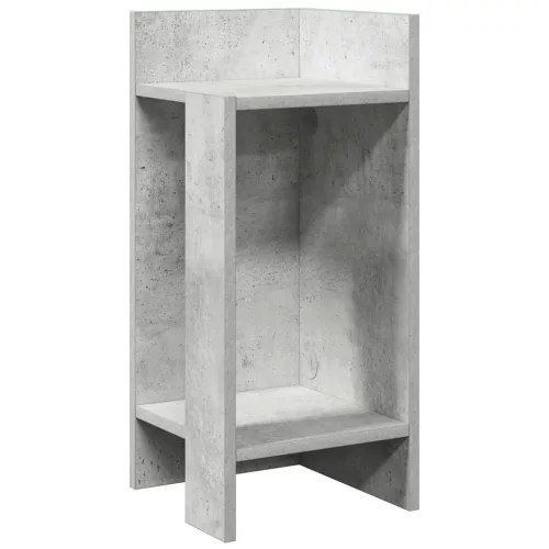 Betonszürke kisasztal polccal 25,5 x 27 x 60 cm