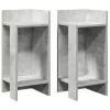 2 db betonszürke kisasztal polccal 25,5 x 27 x 60 cm