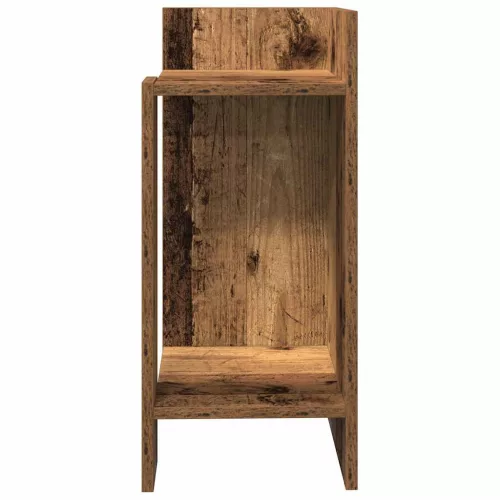 Antik fa színű kisasztal polccal 25,5 x 27 x 60 cm