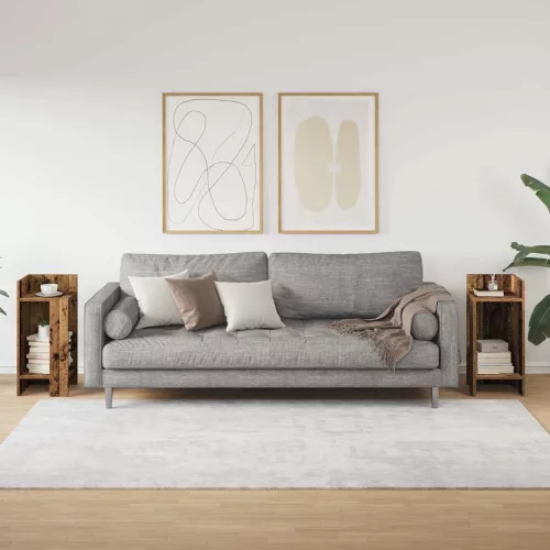 2 db antik fa színű kisasztal polccal 25,5 x 27 x 60 cm