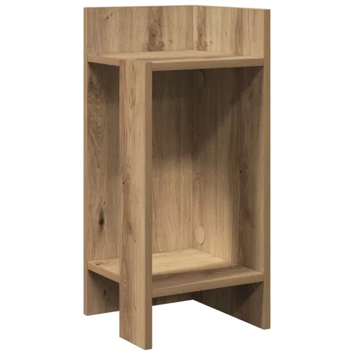 2 db kézműves tölgyszínű kisasztal polccal 25,5 x 27 x 60 cm