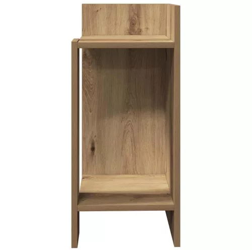 2 db kézműves tölgyszínű kisasztal polccal 25,5 x 27 x 60 cm