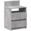 Betonszürke éjjeliszekrény 2 fiókkal 40x33x60 cm