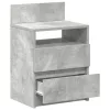 Betonszürke éjjeliszekrény 2 fiókkal 40x33x60 cm