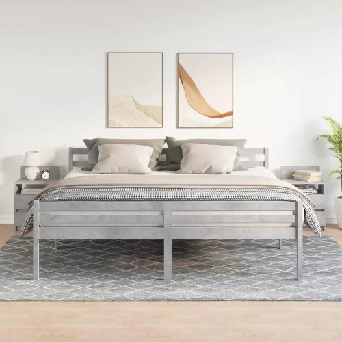 2 db betonszürke éjjeliszekrény 2 fiókkal 40x33x60 cm