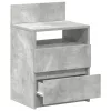 2 db betonszürke éjjeliszekrény 2 fiókkal 40x33x60 cm