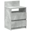 2 db betonszürke éjjeliszekrény 2 fiókkal 40x33x60 cm