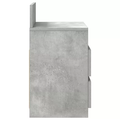 2 db betonszürke éjjeliszekrény 2 fiókkal 40x33x60 cm