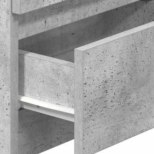 2 db betonszürke éjjeliszekrény 2 fiókkal 40x33x60 cm