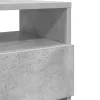 2 db betonszürke éjjeliszekrény 2 fiókkal 40x33x60 cm