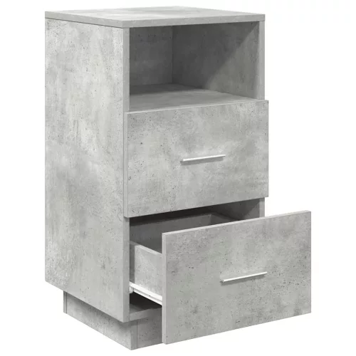 2 db betonszürke éjjeliszekrény 2 fiókkal 36x36x68 cm