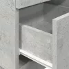 2 db betonszürke éjjeliszekrény 2 fiókkal 36x36x68 cm