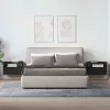 2 db fekete falra szerelhető éjjeliszekrény 45 x 26 x 28,5 cm