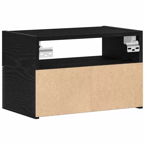 2 db fekete falra szerelhető éjjeliszekrény 45 x 26 x 28,5 cm