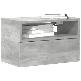   Betonszürke falra szerelhető éjjeliszekrény 45 x 26 x 28,5 cm