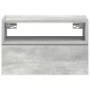 Betonszürke falra szerelhető éjjeliszekrény 45 x 26 x 28,5 cm