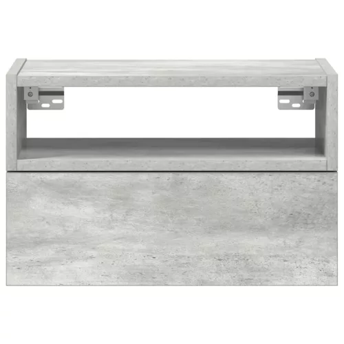 Betonszürke falra szerelhető éjjeliszekrény 45 x 26 x 28,5 cm