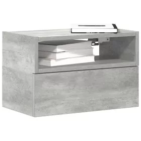   2 db betonszürke falra szerelhető éjjeliszekrény 45x26x28,5 cm