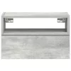 2 db betonszürke falra szerelhető éjjeliszekrény 45x26x28,5 cm