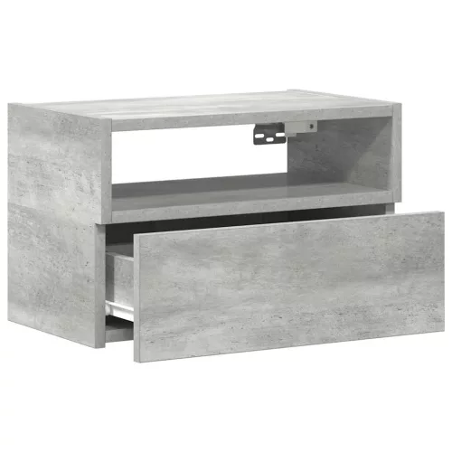 2 db betonszürke falra szerelhető éjjeliszekrény 45x26x28,5 cm
