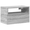 Szürke sonoma falra szerelhető éjjeliszekrény 45x26x28,5 cm
