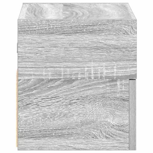 Szürke sonoma falra szerelhető éjjeliszekrény 45x26x28,5 cm
